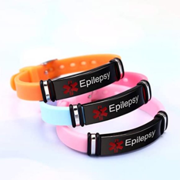 Epilepsy Stainless Steel Engraved Silicone - Picture 4 of 7